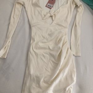 White long sleeve bodycon Size S